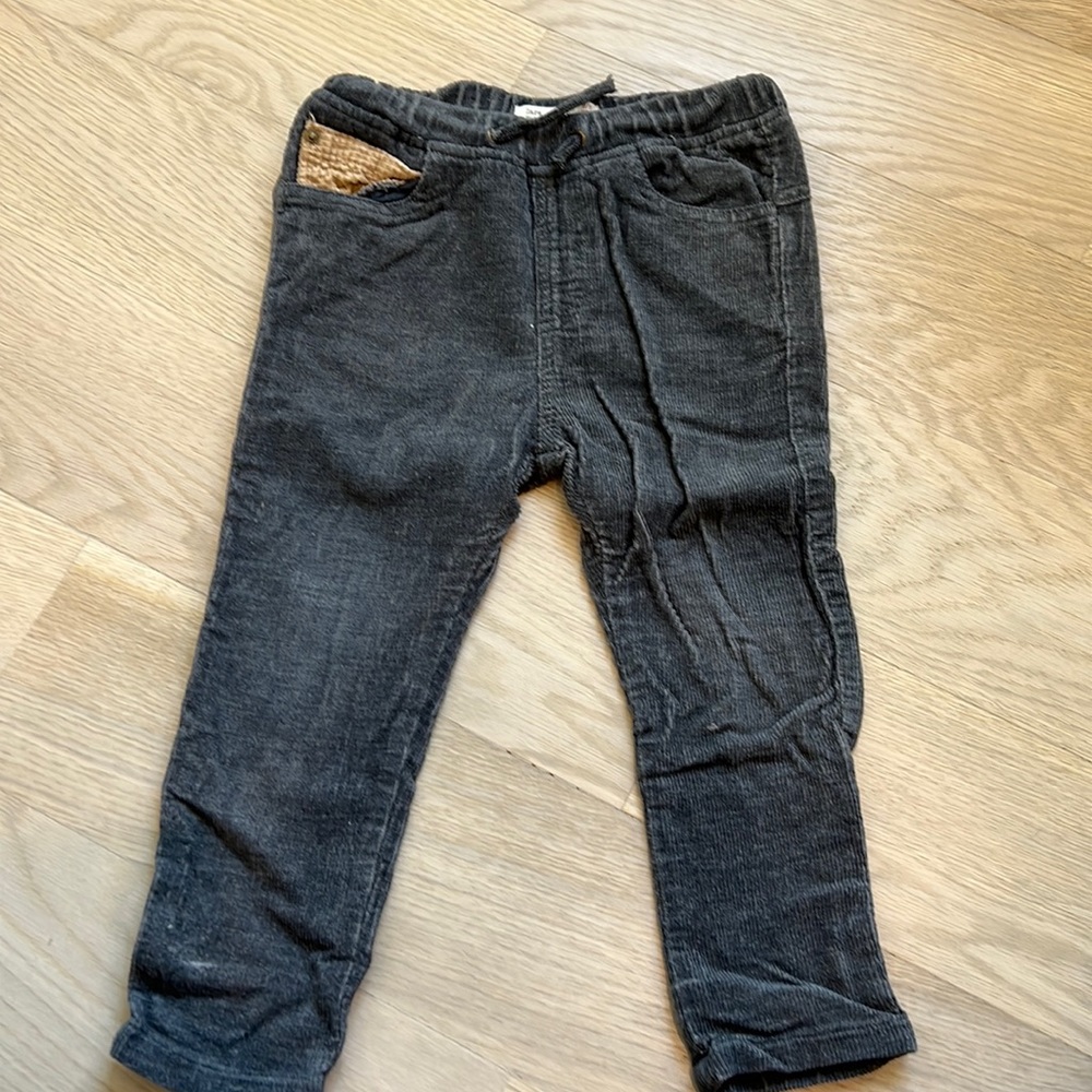 Zara Boys Gray Corduroy Pants